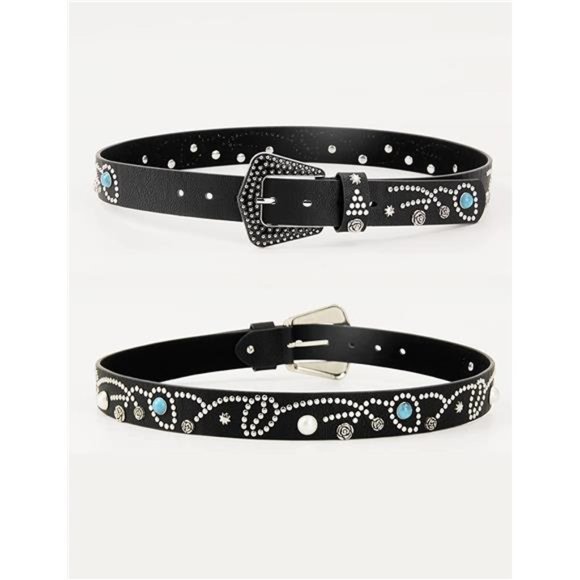 TOPACC Women Men Western Cowgirl Cowboy Country Girl Fashion Belt for Jeans Pant